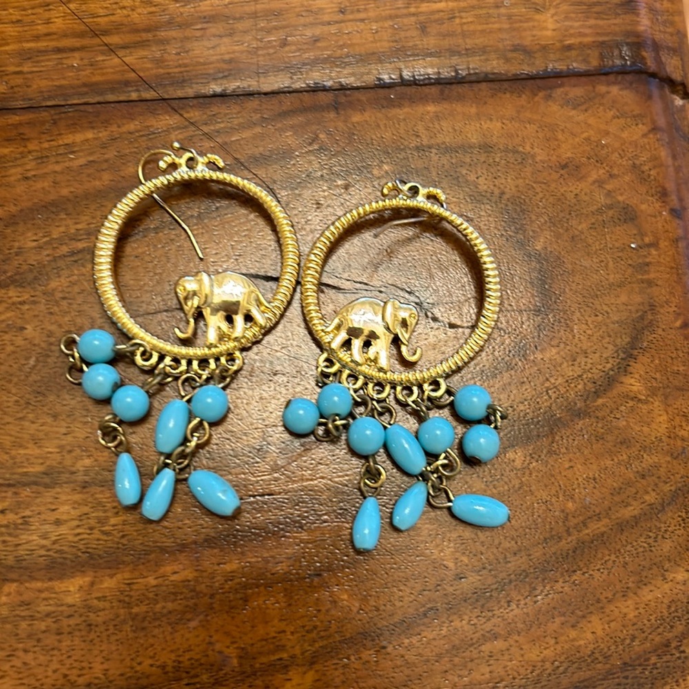 Lily Pulitzer Elephant Hoop Earrings